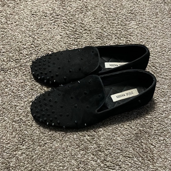 steve madden spiked loafers